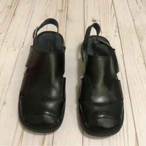 Robert Wayne Leather Fisherman Closed Toe Padded Insoles Slingback Sandals 10