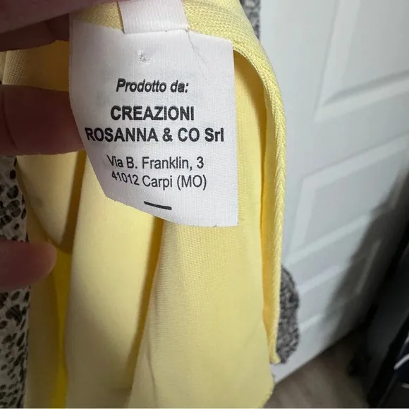 Rosanna &amp; Co Made in Italy Silk Sleeveless Animal Print Midi Dress Size L