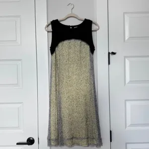 Rosanna &amp; Co Made in Italy Silk Sleeveless Animal Print Midi Dress Size L