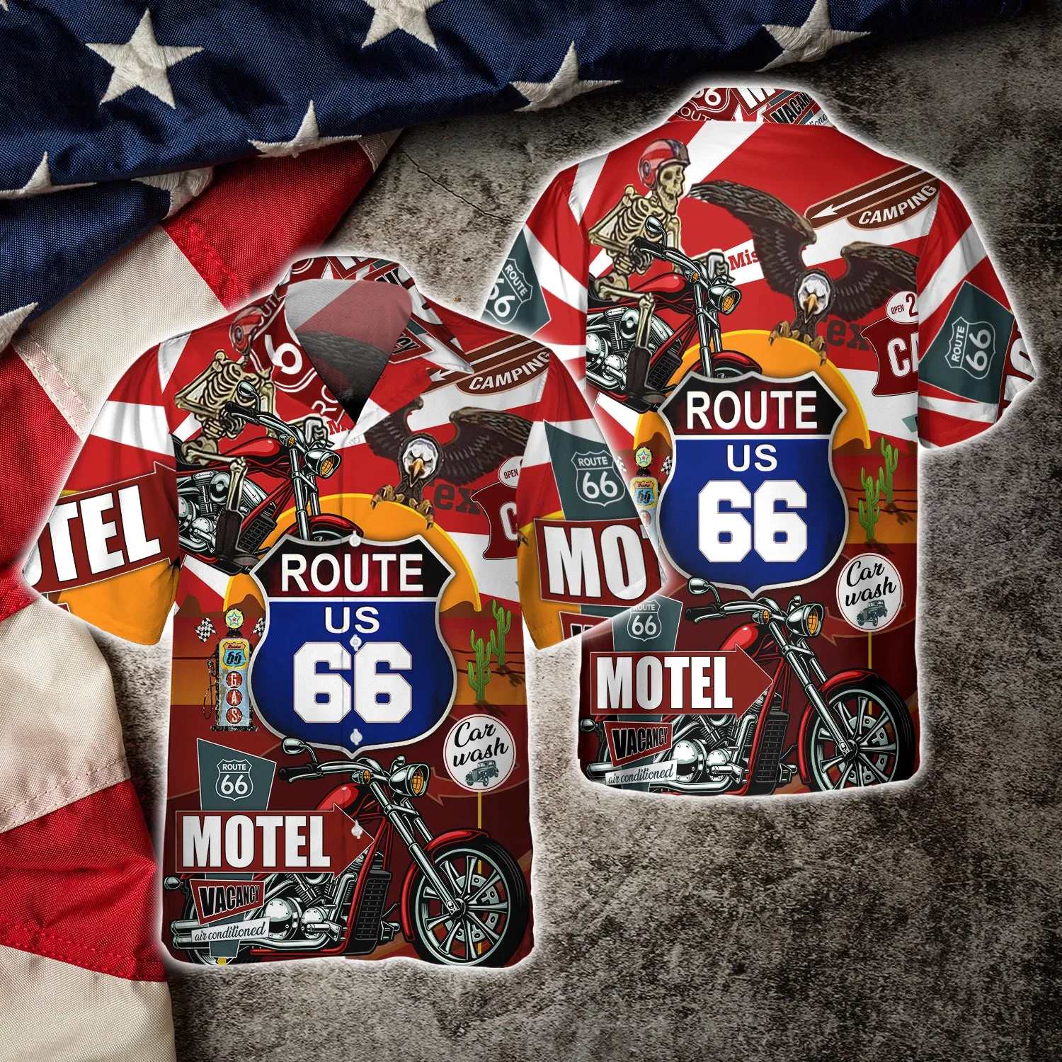 Route 66 - 3D Hawaiian Shirt - Nsd99 3