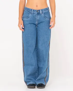 Rusty Flip Mommy low rise wide leg denim pant