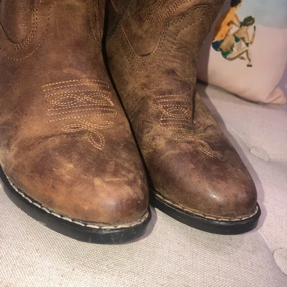 Smoky Mountain Boots 3034Y Youth Oiled Western Boots Size 3.5