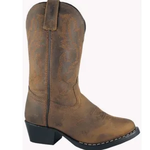 Smoky Mountain Boots 3034Y Youth Oiled Western Boots Size 3.5