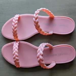 Stuart Weitzman Braida Sawyer Jelly Sandals, Size 9, Retail $125!