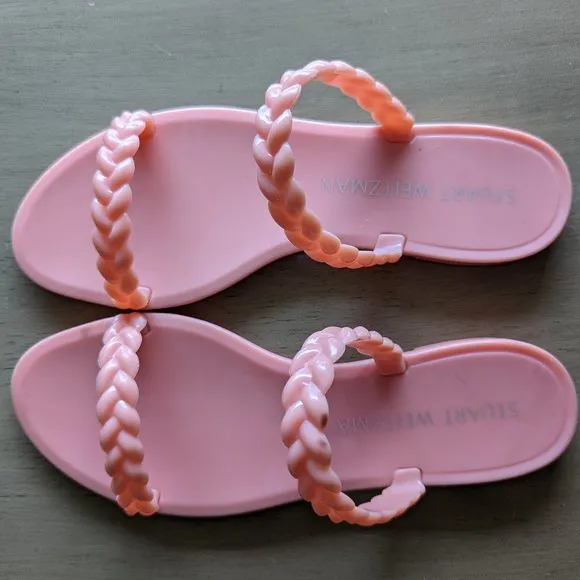 Stuart Weitzman Braida Sawyer Jelly Sandals, Size 9, Retail $125!