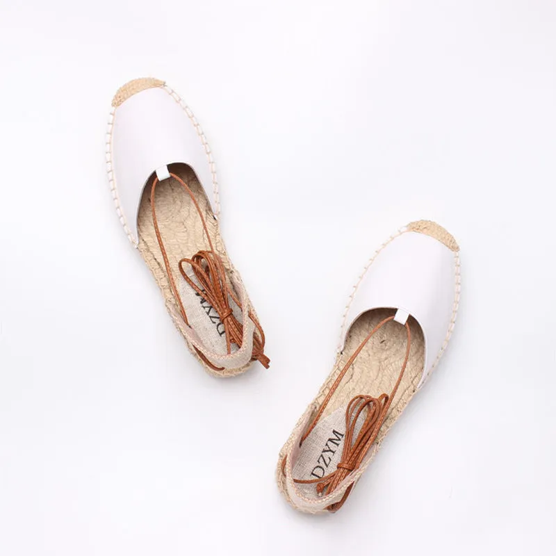 Summer New Breathable Fisherman Women'S Shoes European And American Fashion Baotou Sandals Women'S Espadrille Comfortable Women'S Flat Heels