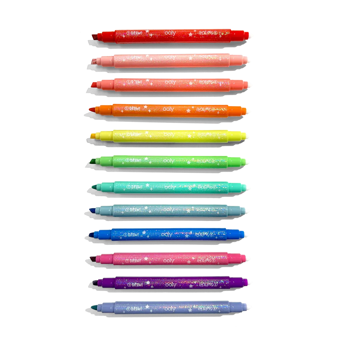 Switch-Eroo Sparkle Glittery Color Changing Markers - Set of 12