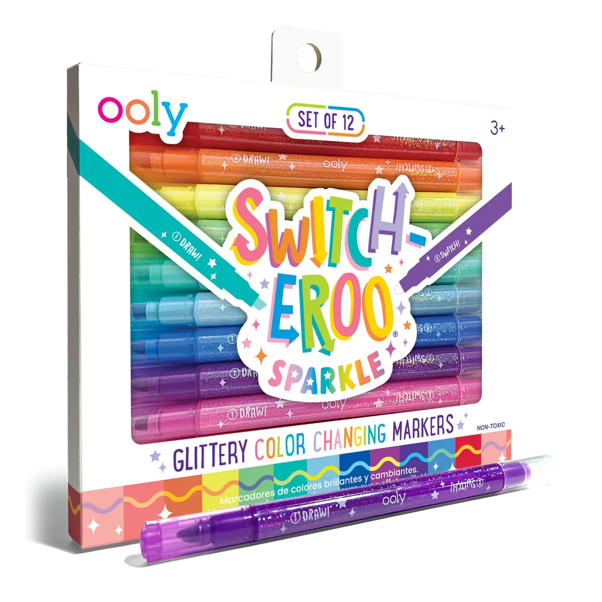 Switch-Eroo Sparkle Glittery Color Changing Markers - Set of 12