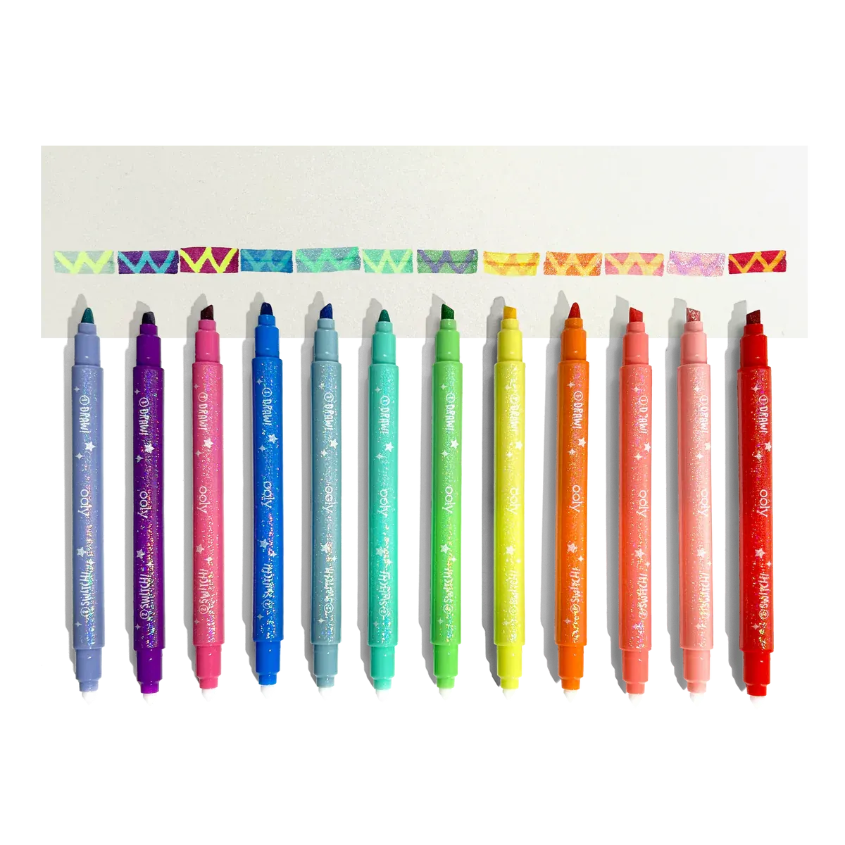 Switch-Eroo Sparkle Glittery Color Changing Markers - Set of 12
