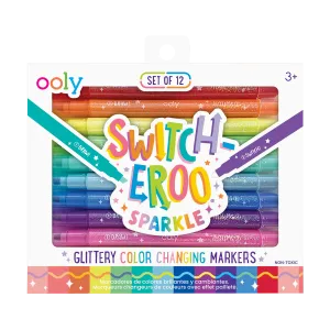 Switch-Eroo Sparkle Glittery Color Changing Markers - Set of 12