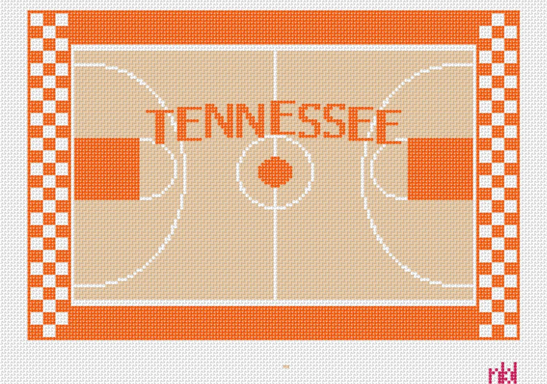 Tennessee Basketball Court Lumbar Pillow