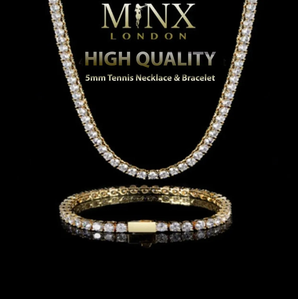 Tennis Chain | Tennis Bracelet | Tennis Necklace | Mens Tennis Chain | Womens Tennis Chain | Gold Tennis Chain | Gold Tennis Bracelet