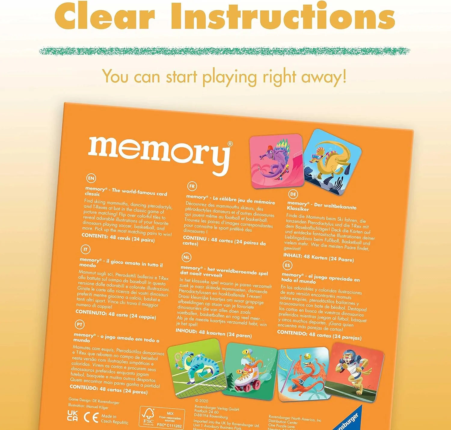 ThinkFun Memory®: Dinosaur Sports