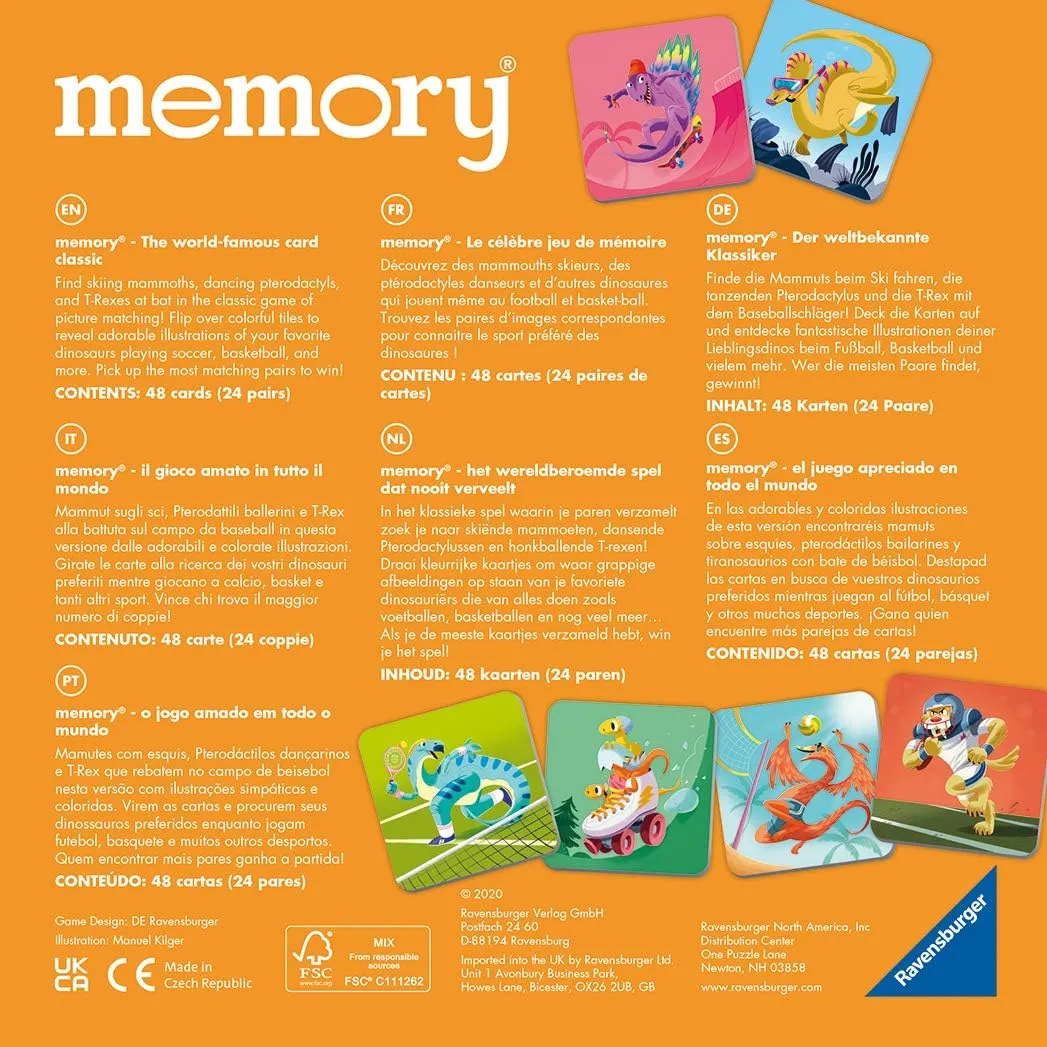 ThinkFun Memory®: Dinosaur Sports