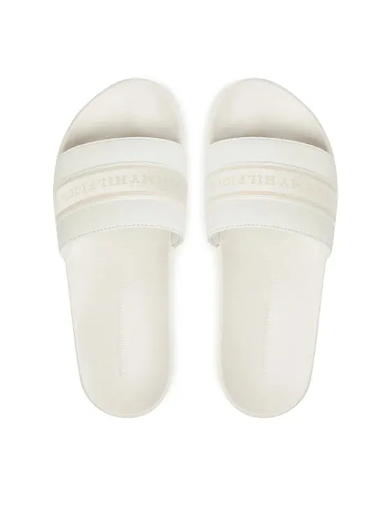Tommy Jeans | Poolside Pantoletten With Webbing | YBL ecru