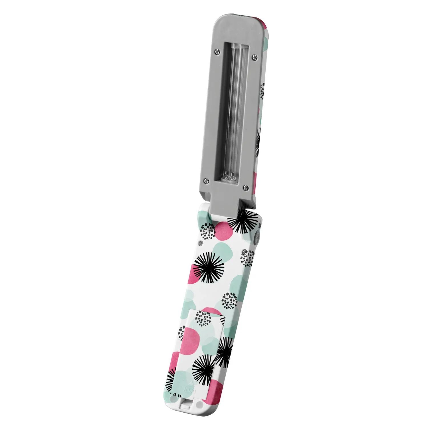 Travel UVC Light Sanitizer Flip Wand, Pink and Blue Pattern,7buv002