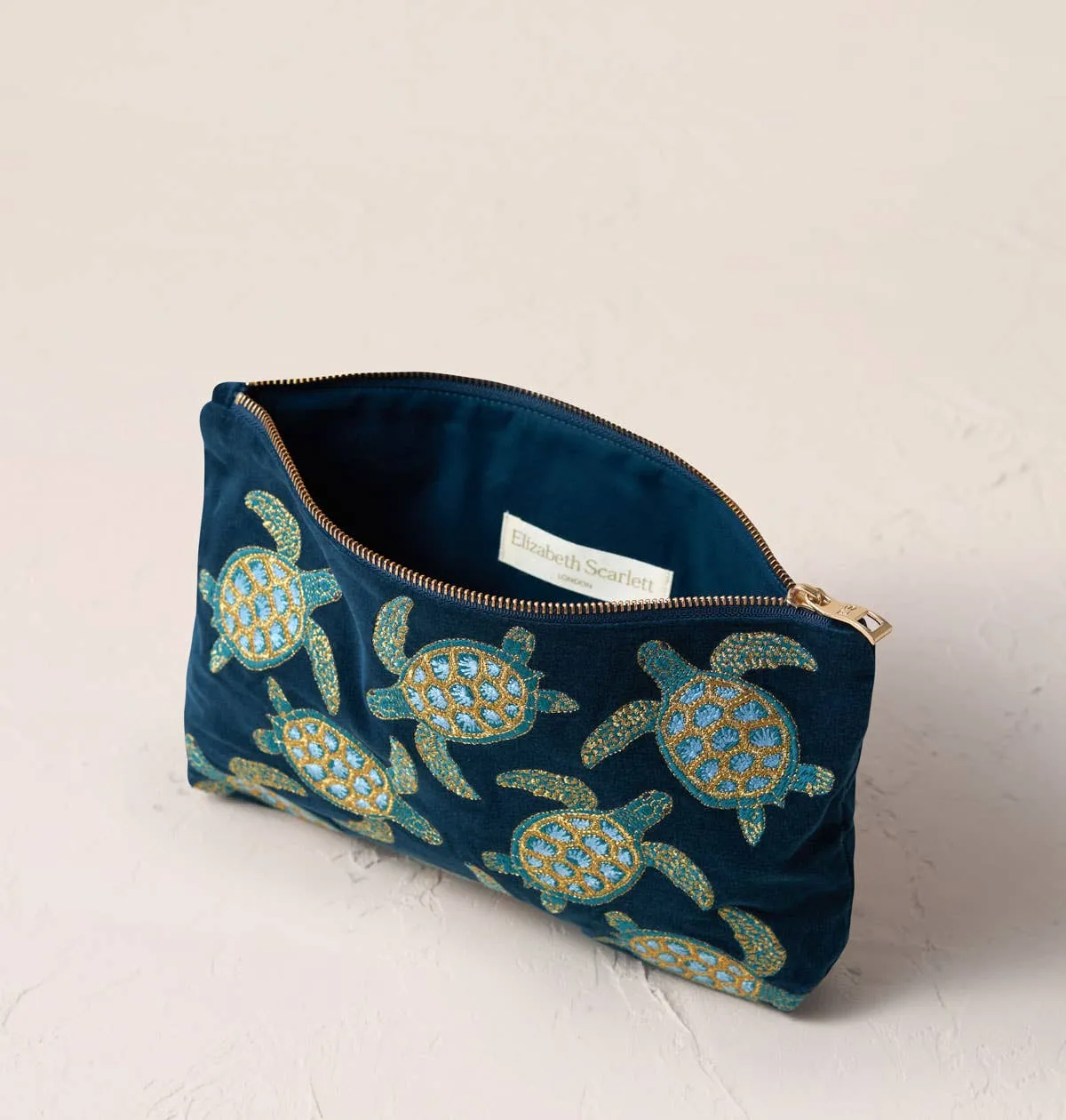 Turtle Conservation Everyday Pouch - Marine Navy Velvet