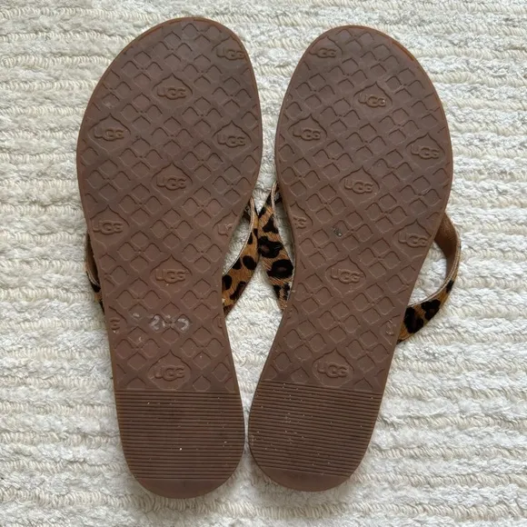 UGG Allaria leopard print flip flops