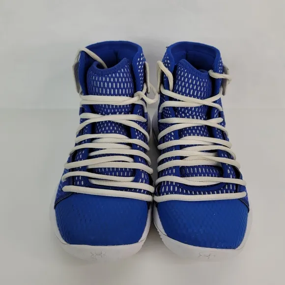 Under Armour HOVR Havoc Basketball Shoes Blue Ankle Boy Youth Size 5 3020617-400