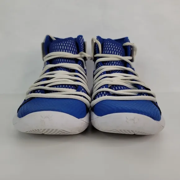 Under Armour HOVR Havoc Basketball Shoes Blue Ankle Boy Youth Size 5 3020617-400