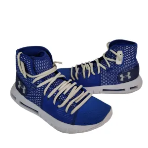 Under Armour HOVR Havoc Basketball Shoes Blue Ankle Boy Youth Size 5 3020617-400
