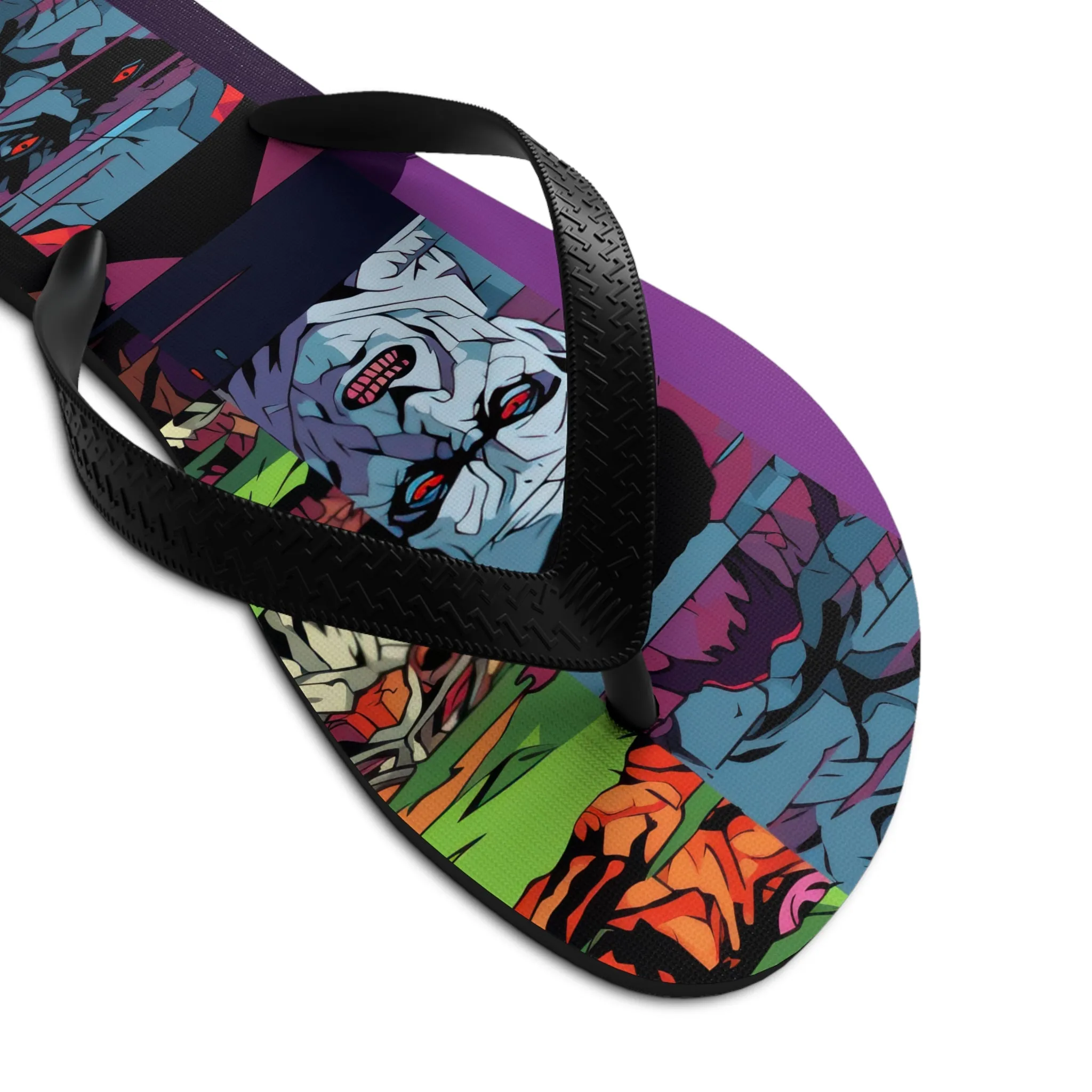 Unisex Flip-Flops - Spooky Monsters Anime Beta