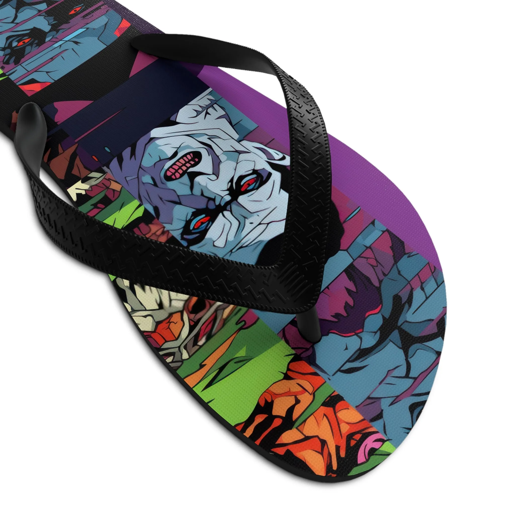 Unisex Flip-Flops - Spooky Monsters Anime Beta