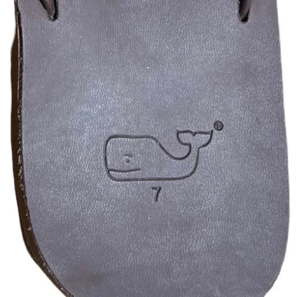 VINEYARD VINES Contoured Leather Flip Flops