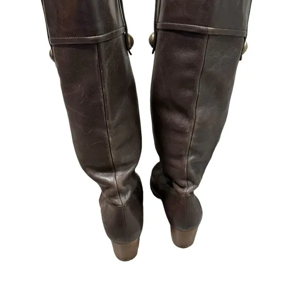 Vintage Coach Fayth Brown Heeled Leather Tall Women’s Boots 8 Riding Western