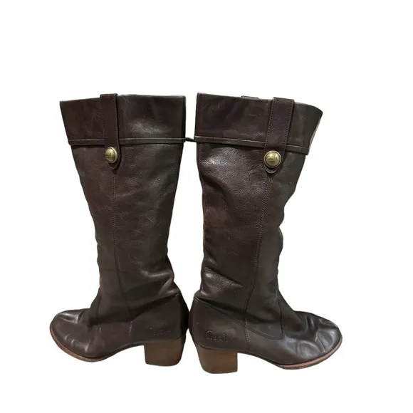 Vintage Coach Fayth Brown Heeled Leather Tall Women’s Boots 8 Riding Western