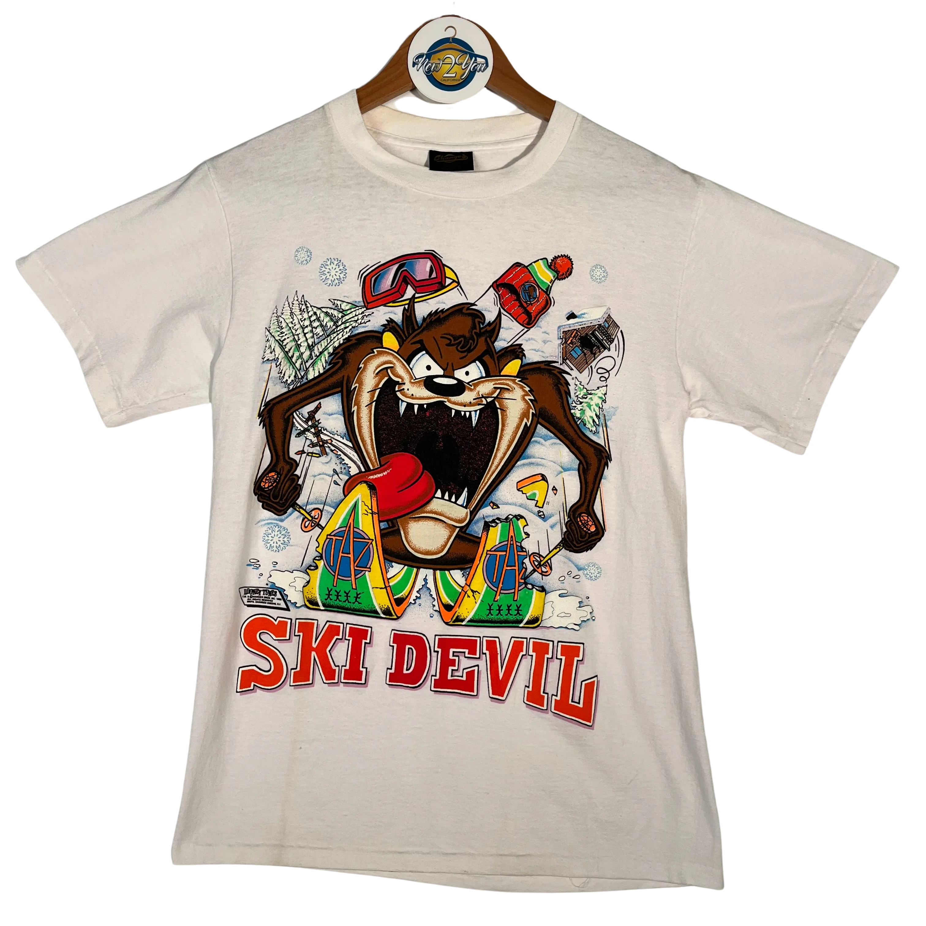 VTG '88 Taz 'Ski Devil' Changes Graphic Tee - White