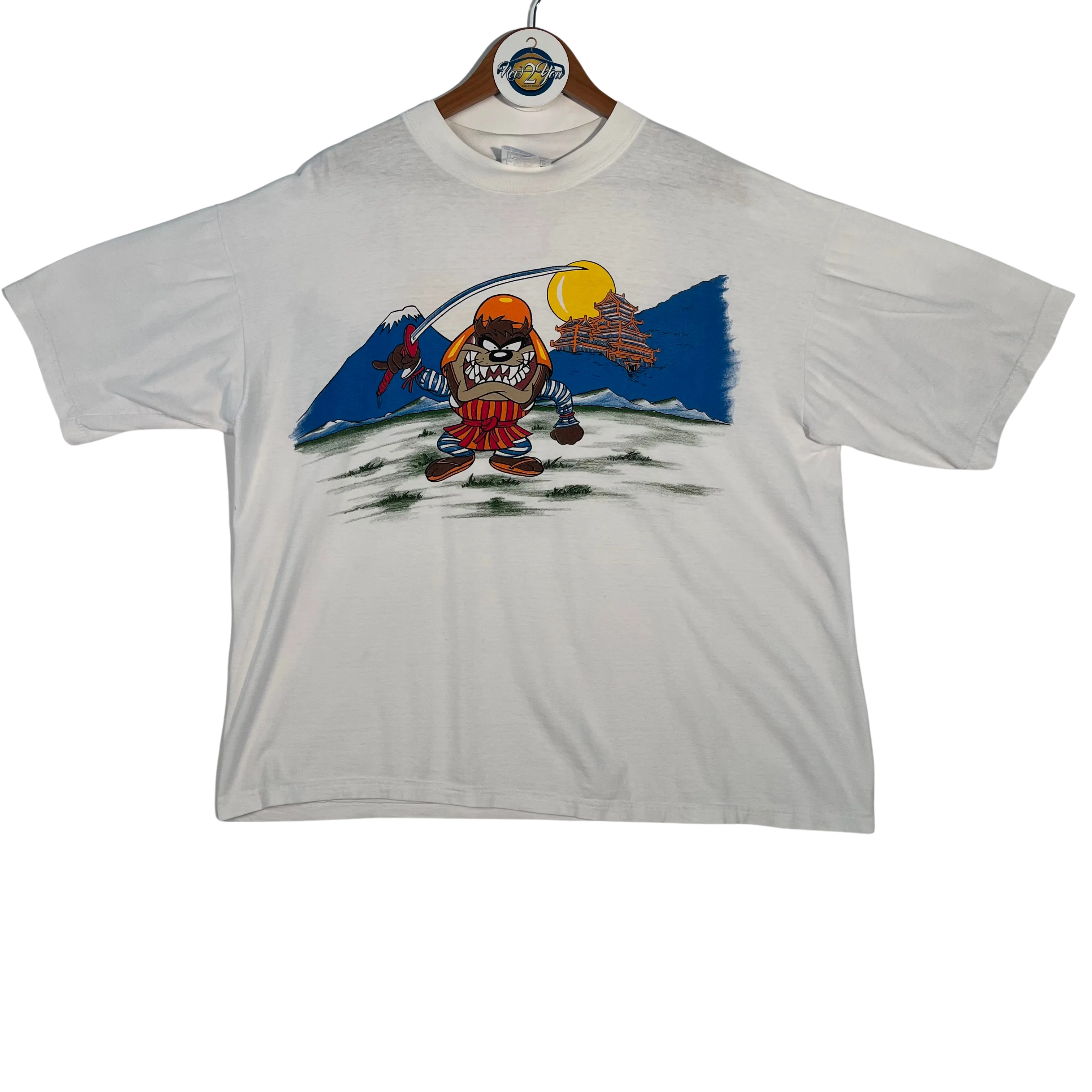 VTG '93 American Characters Samurai Taz Graphic Tee - White