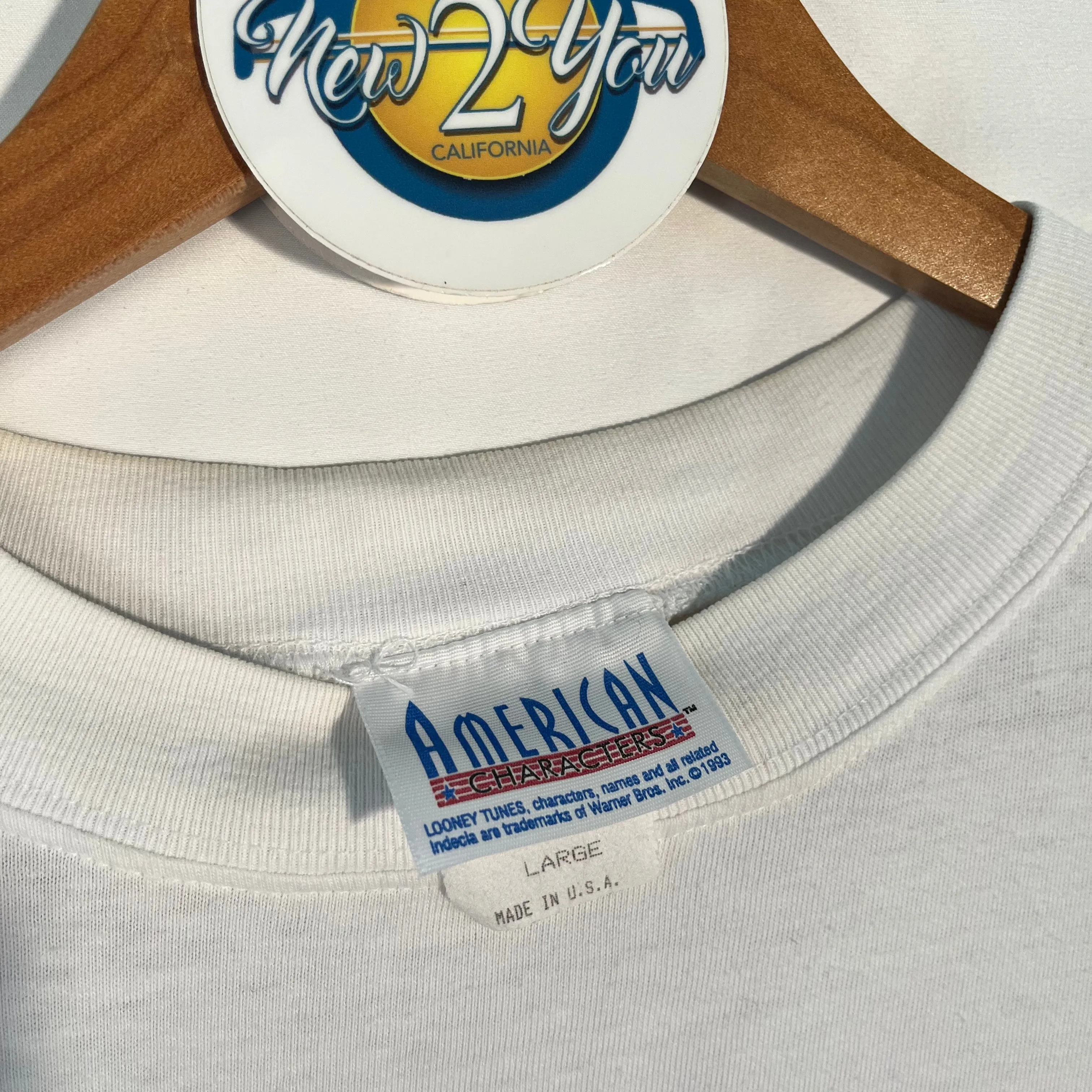 VTG '93 American Characters Samurai Taz Graphic Tee - White