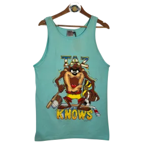 Warner Bros 1990 'Taz Knows' Vintage Tank - Oneita