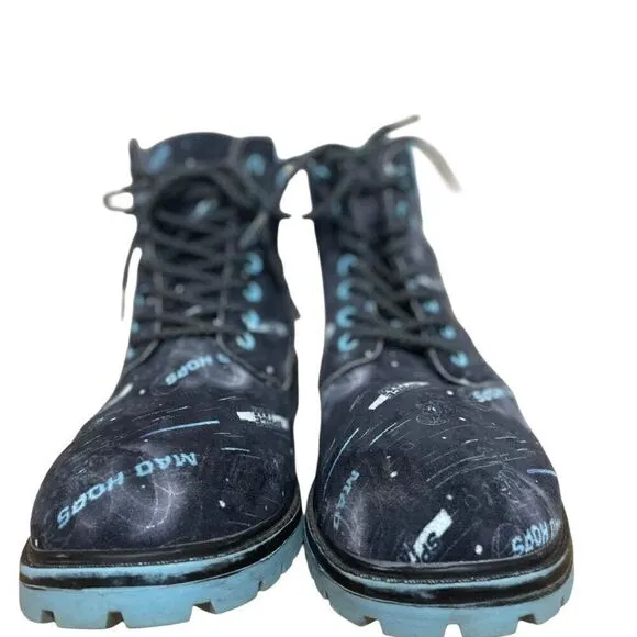 Warner Bros. Space Jam A New Legacy Blue Lace Up Ankle Boots Men's Sz 10