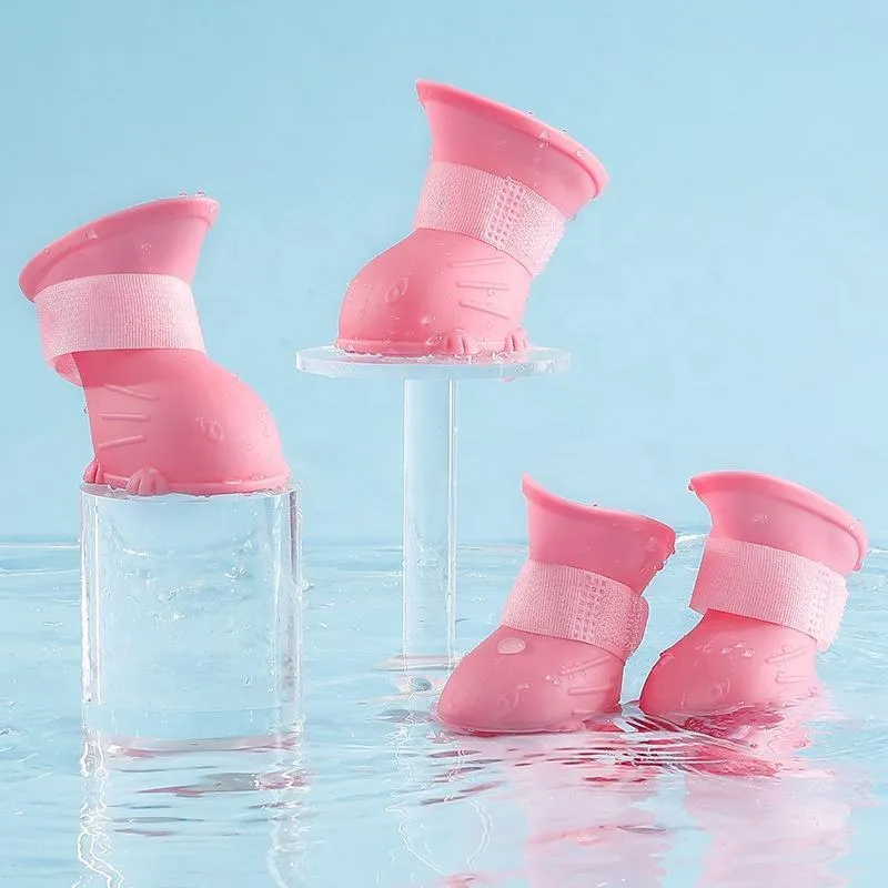 Waterproof Dog Rain Boots 4Pcs