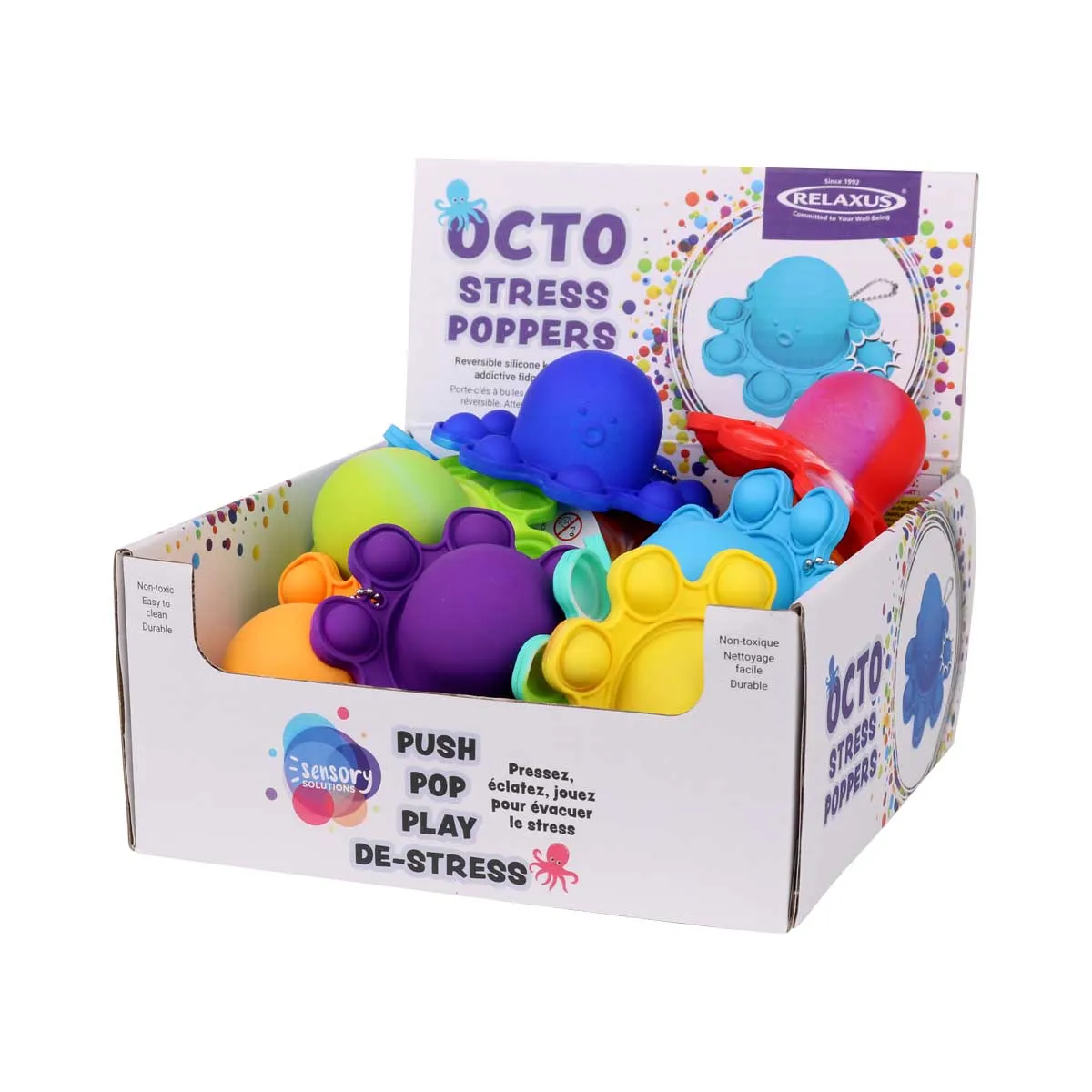 Wholesale Octo Stress Poppers - Displayer of 24