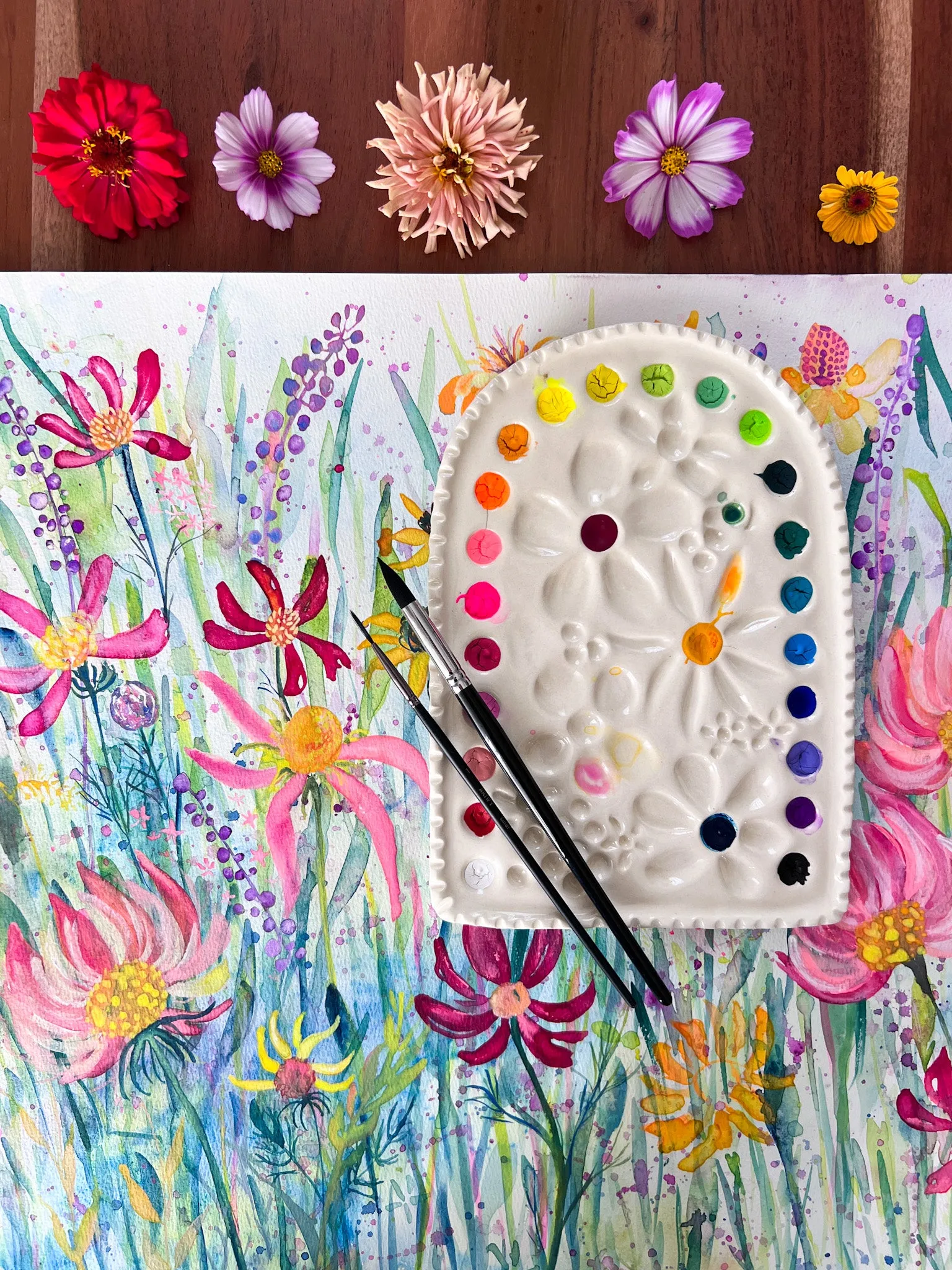 Wildflower Paint Pallet