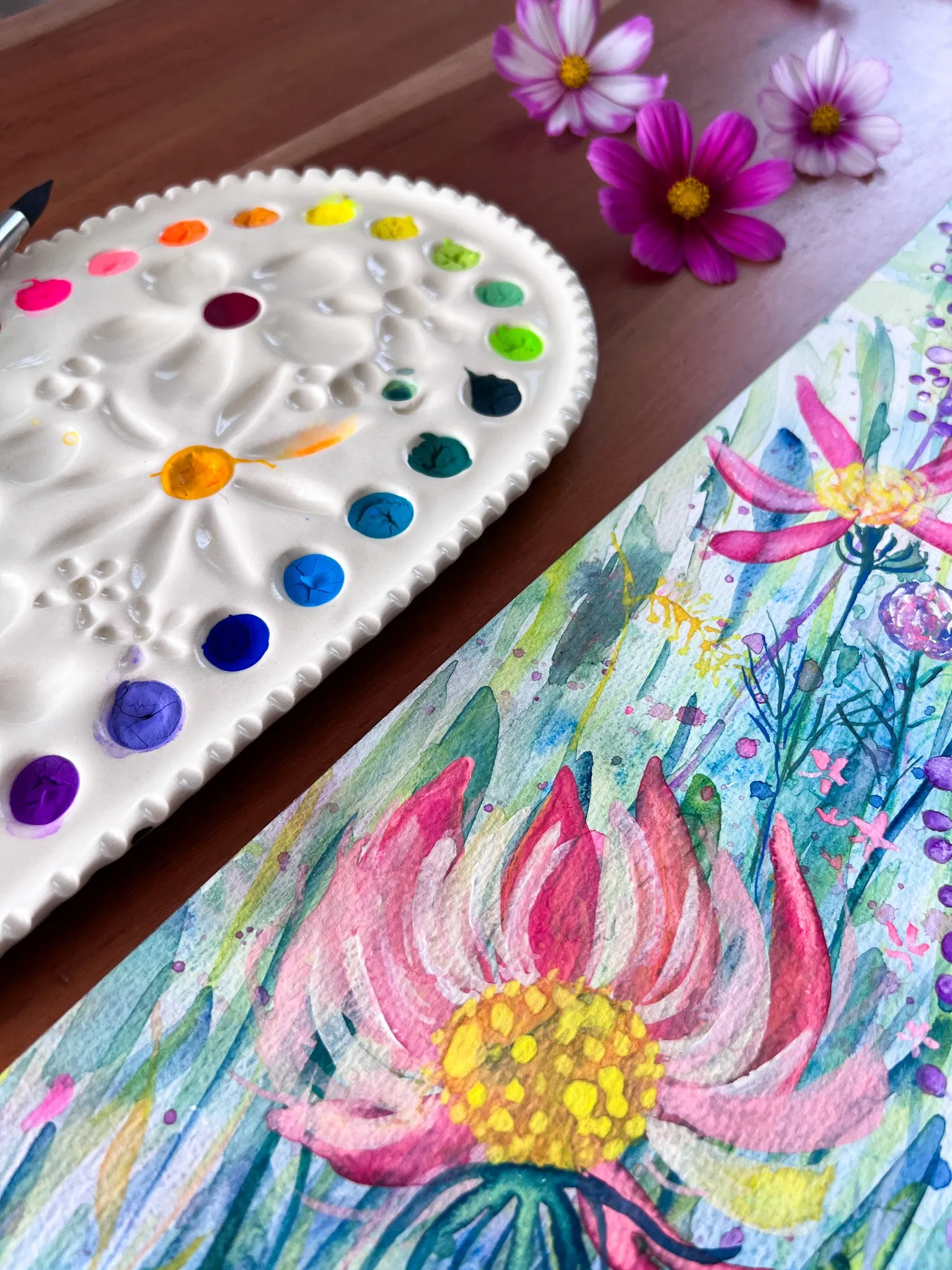 Wildflower Paint Pallet