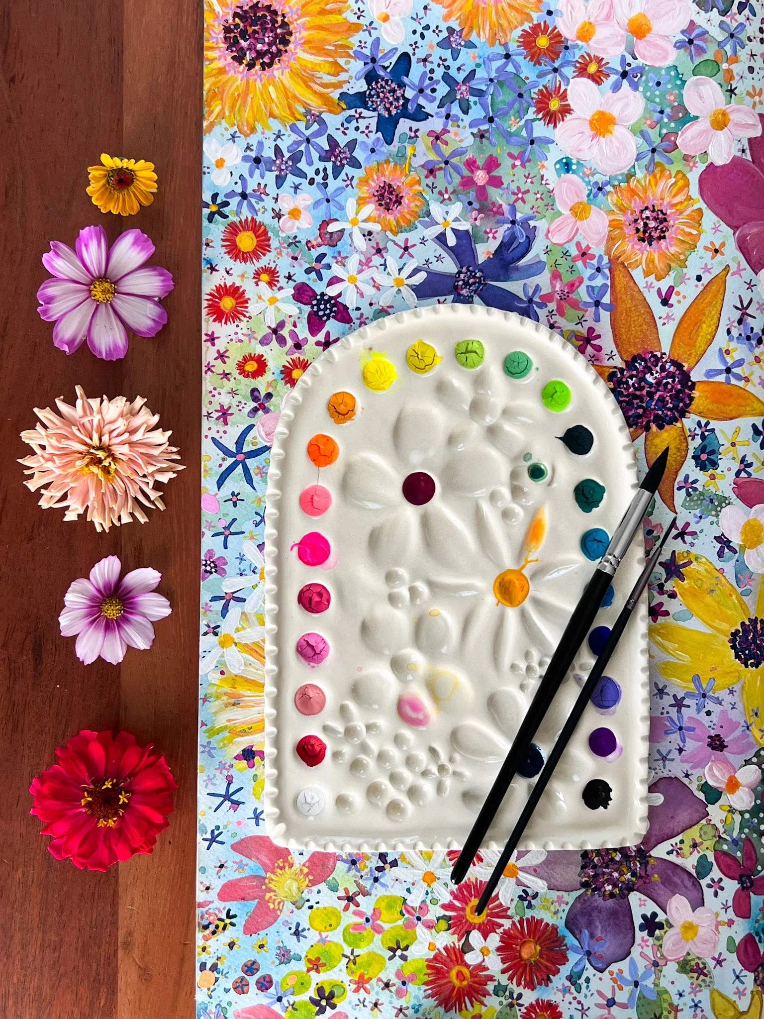 Wildflower Paint Pallet