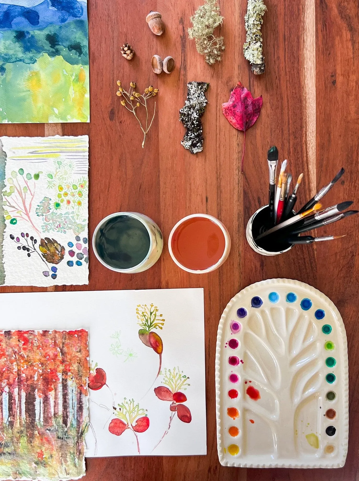 Winter Tree Paint Palette