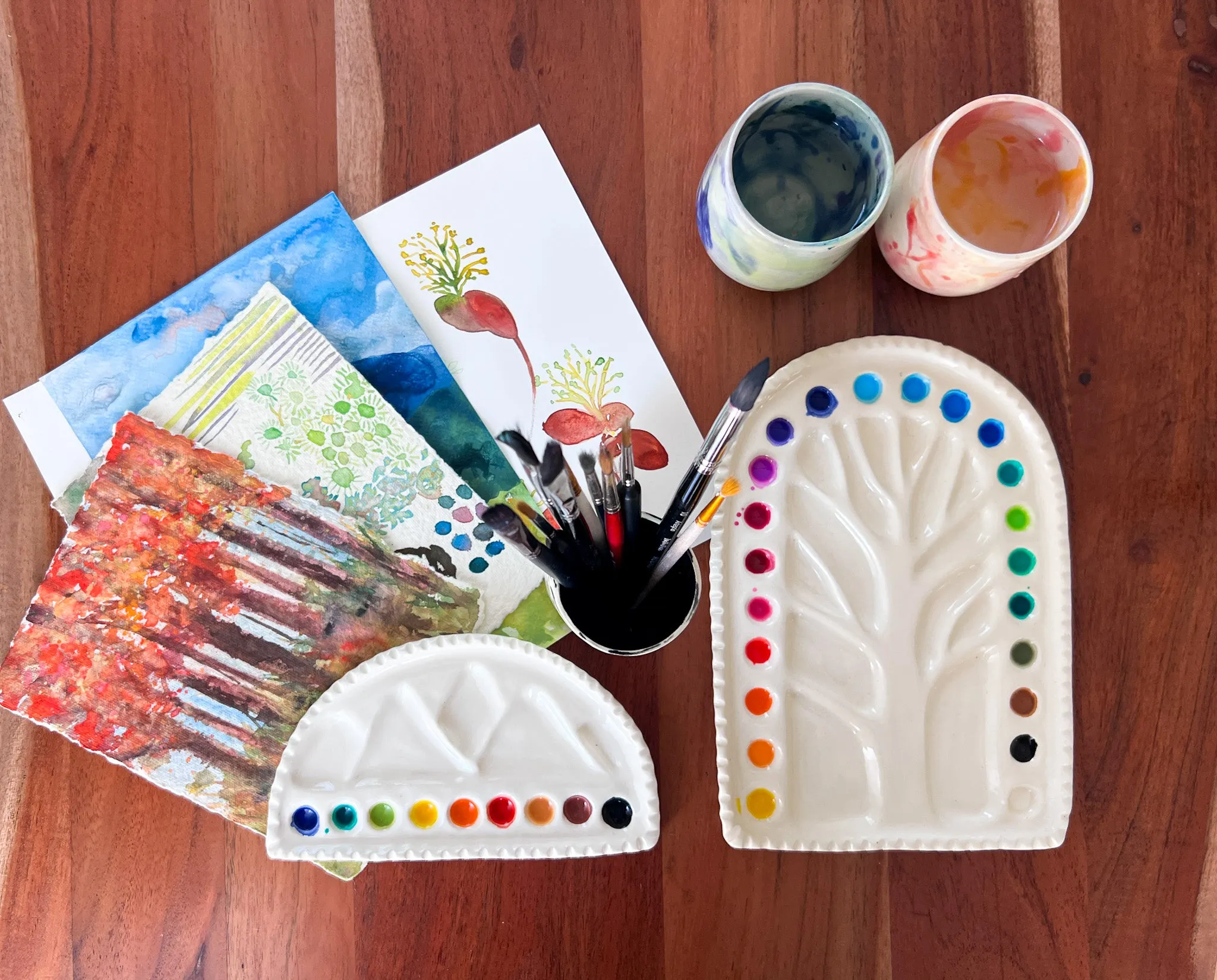 Winter Tree Paint Palette