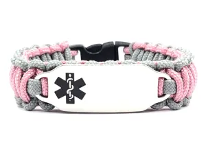 Woman's or Kids Medical Alert Bracelet with Stainless Steel ID Tag