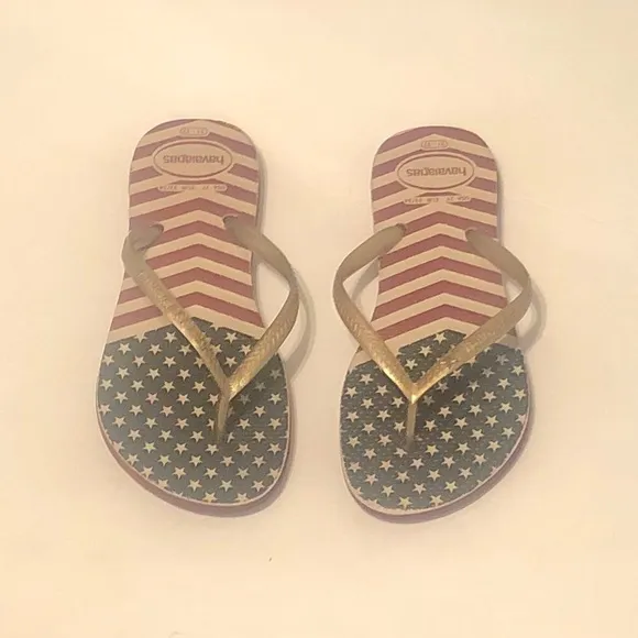 Women's Rare Brazilian Flip Flops “The Real Ones” Size 2Y