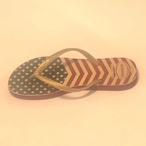 Women's Rare Brazilian Flip Flops “The Real Ones” Size 2Y