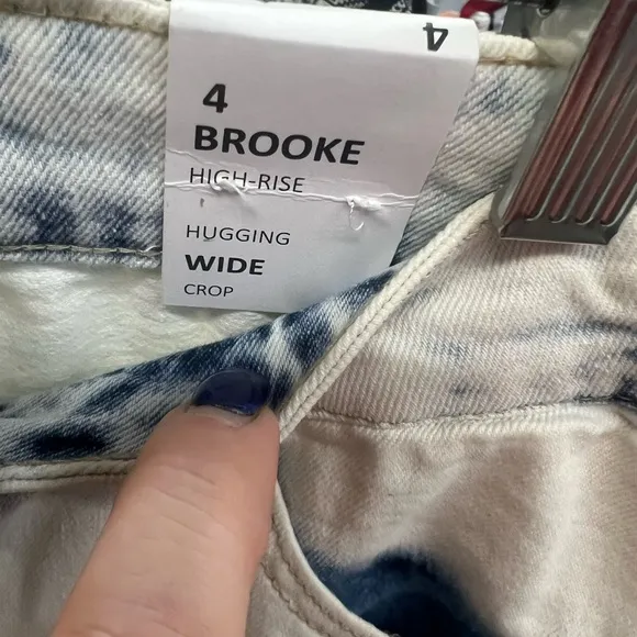 XIX Palms x Tribal Brooke High-Rise Wide Crop Jeans – Size 4